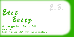 edit beitz business card